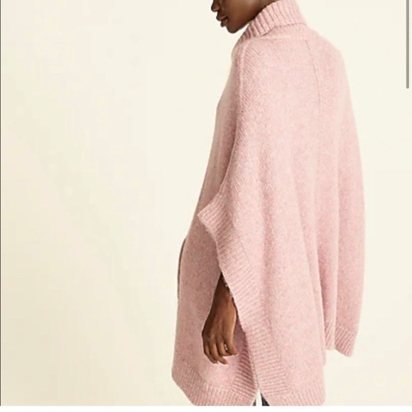 J Crew Relaxed Turtle Neck Poncho in Wisteria - Picture 2 of 2